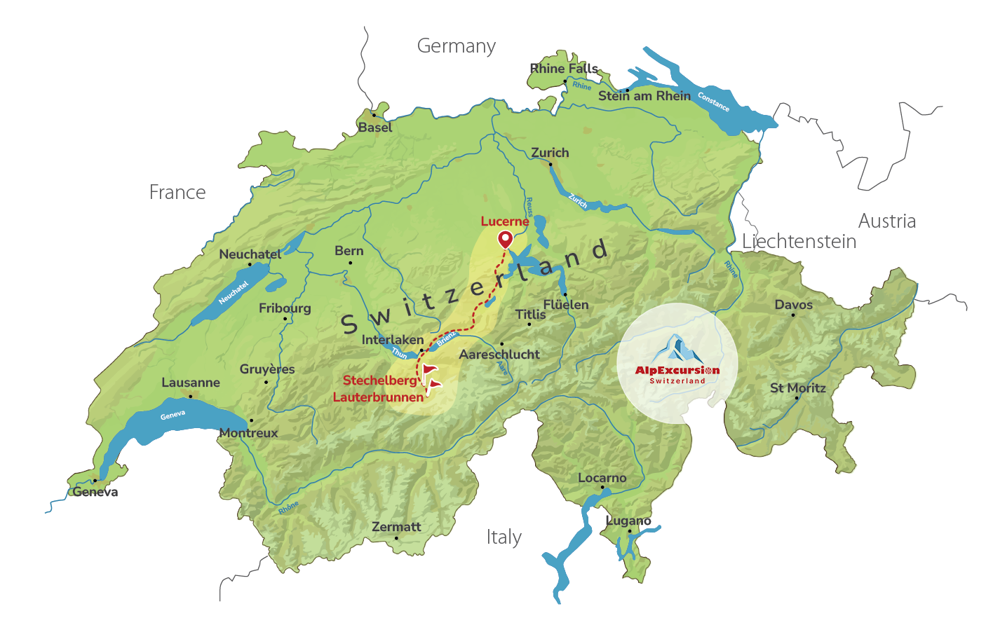 Die Wunder der Alpen: Reise zum Schilthorn, Mürren, Gimmelwald & Lauterbrunnen von Luzern