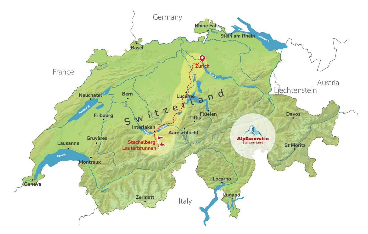 Die Wunder der Alpen: Reise zum Schilthorn, Mürren, Gimmelwald & Lauterbrunnen von Zürich