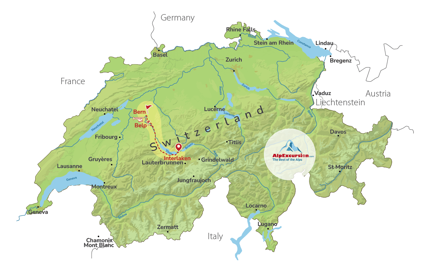 Between Heaven & Bern: Walking & Helicopter Tour from Interlaken