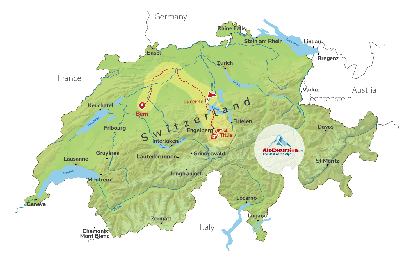 Lucerne & Mount Titlis in 1 day from Bern