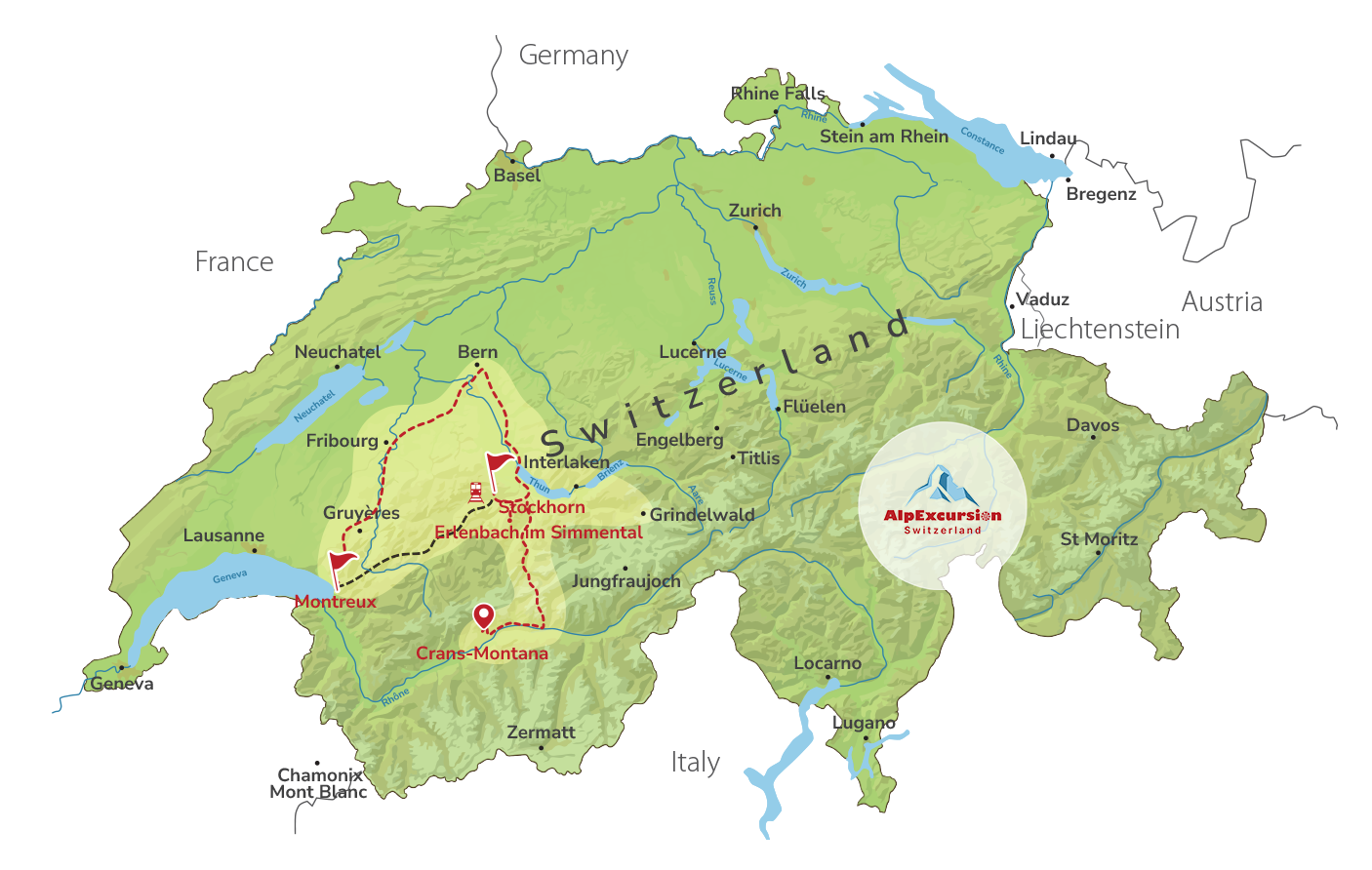 Experiencia Escénica Suiza en Un Día desde Crans-Montana