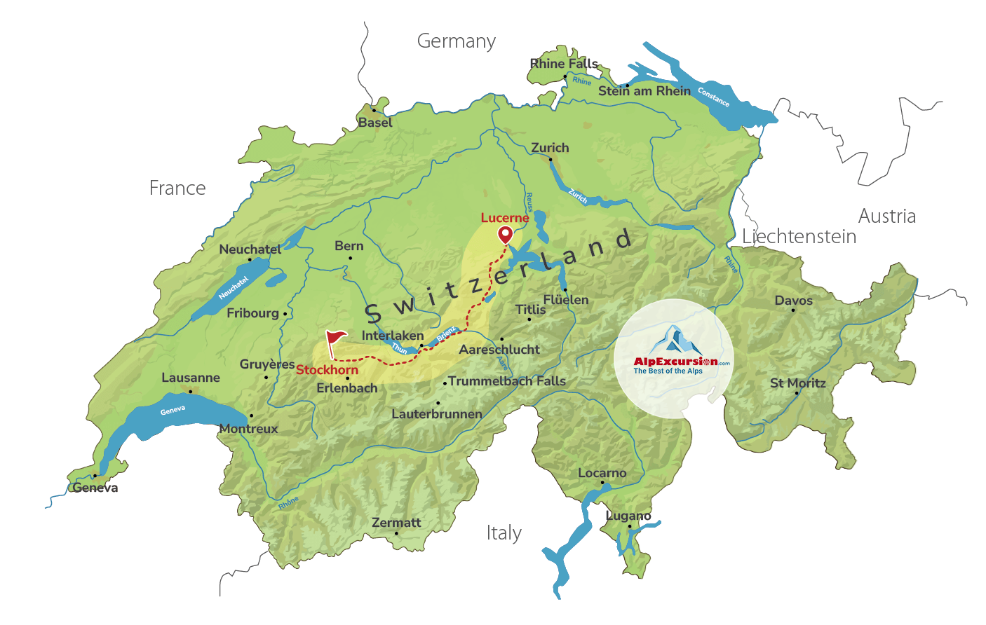 Self-guided Panoramic Hike to Stockhorn from Lucerne