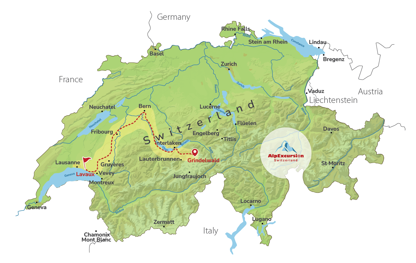 Degustación de Vinos Suizos en los Viñedos de Lavaux desde Grindelwald