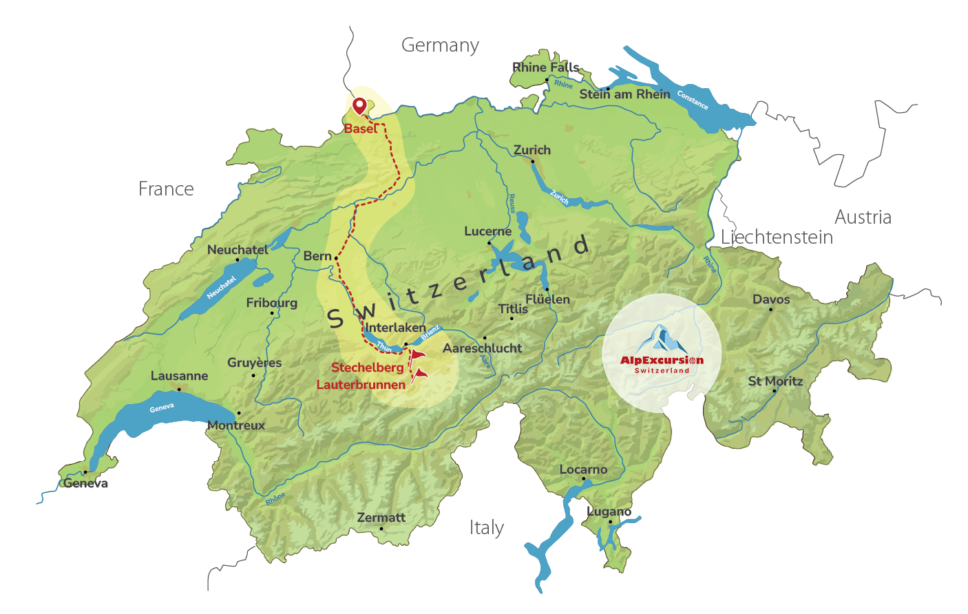 Alpine Wonders: Trip to Schilthorn, Mürren, Gimmelwald & Lauterbrunnen from Basel