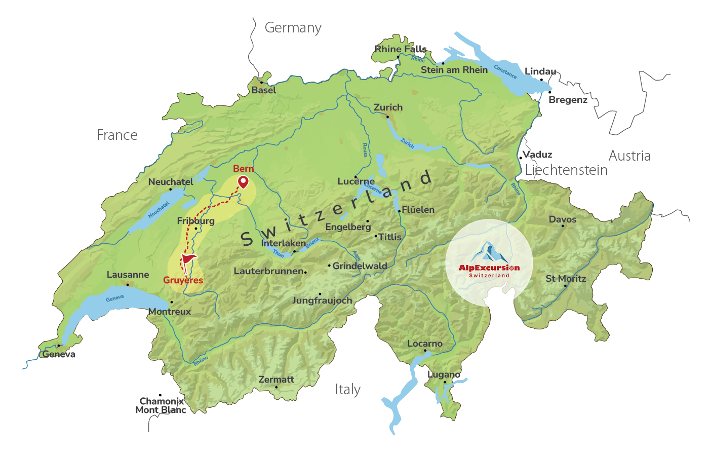 Käse- und Schokoladenverkostung in Gruyères ab Bern