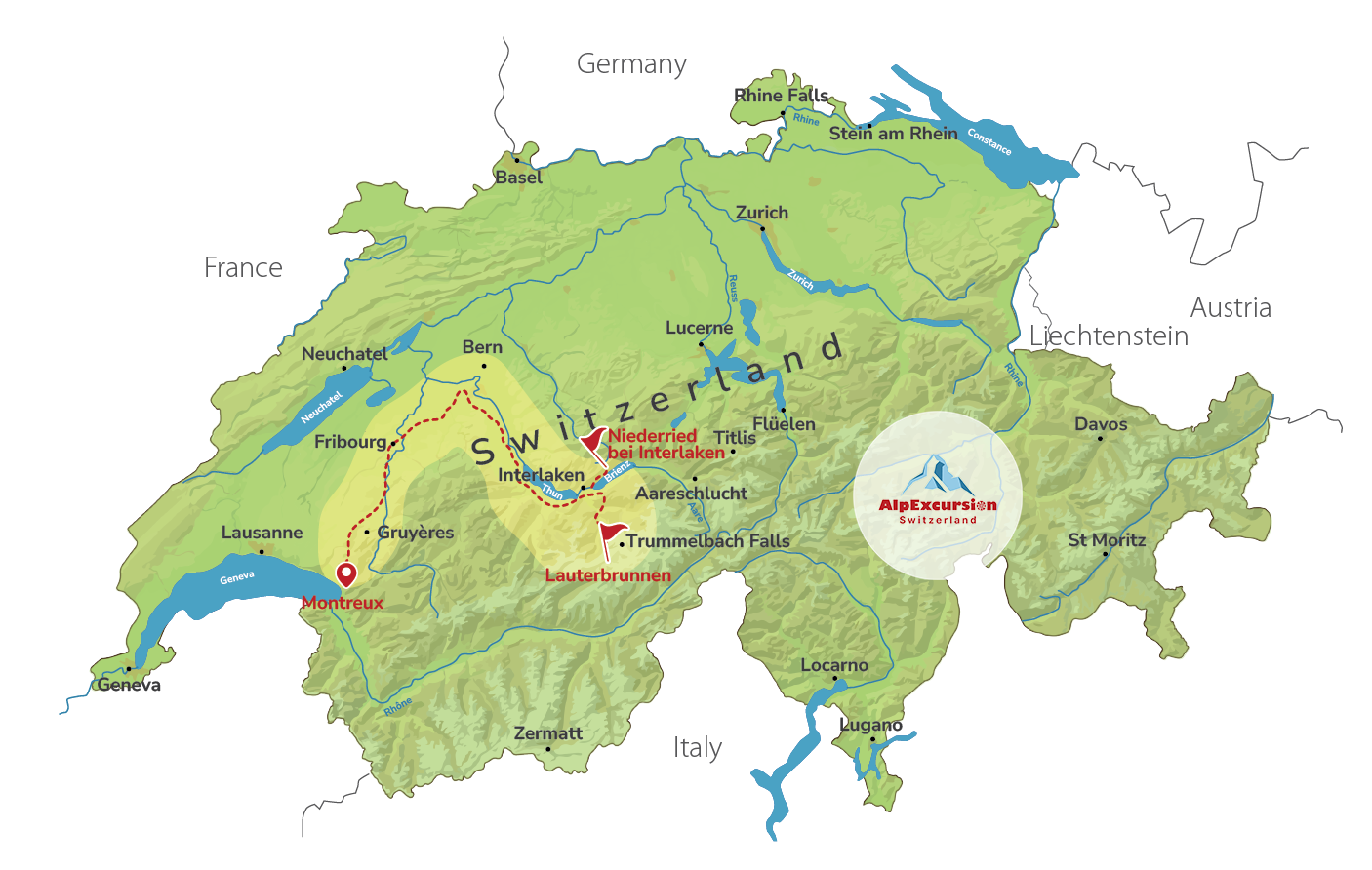 Senderismo panorámico en Allmendhubel | Explorando el Valle de Lauterbrunnen desde Montreux