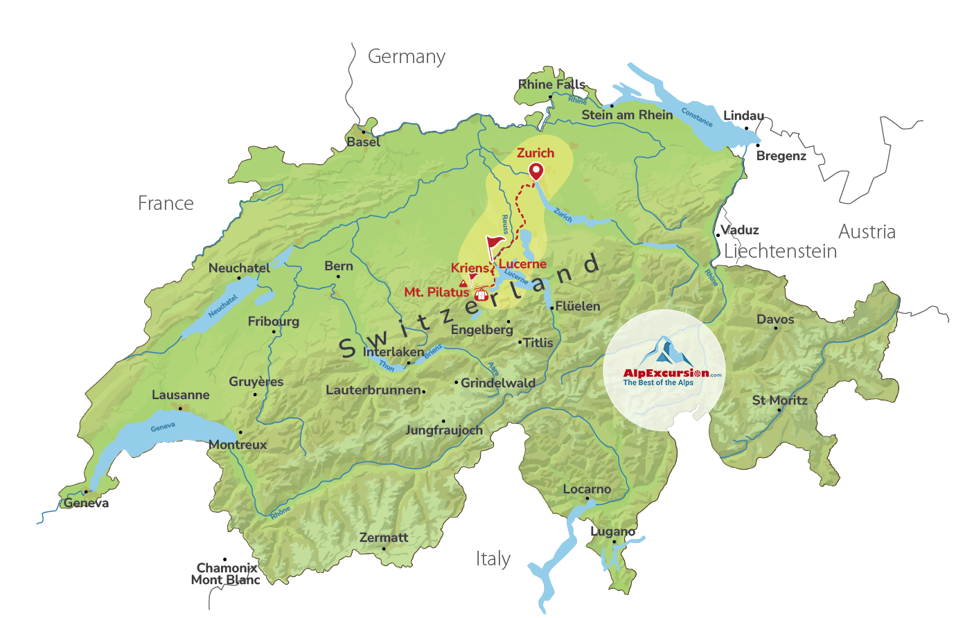 Lucerne & Mt. Pilatus on a Private Day Trip from Zurich