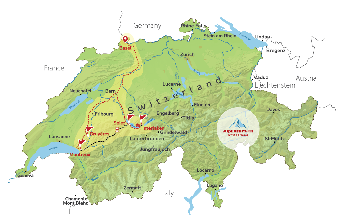 Taste of Swiss Cheese, Chocolate and Wine: Private 2-Day Trip from Basel