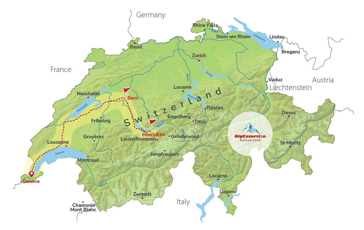 La Capital Suiza: Berna y Parapente en Interlaken en el Oberland Bernés desde Ginebra