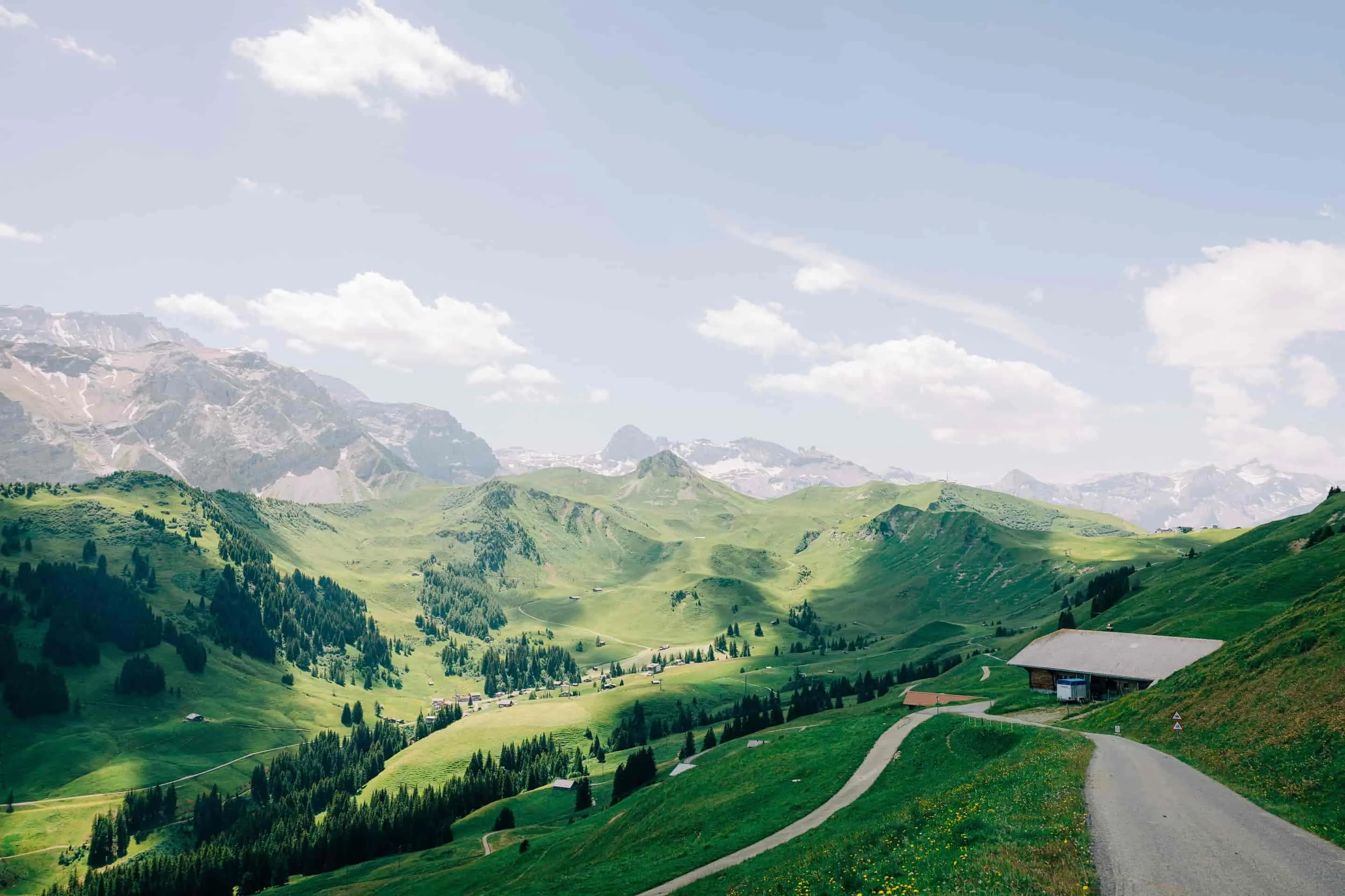 Scenic views of the Swiss Alps, Adelboden