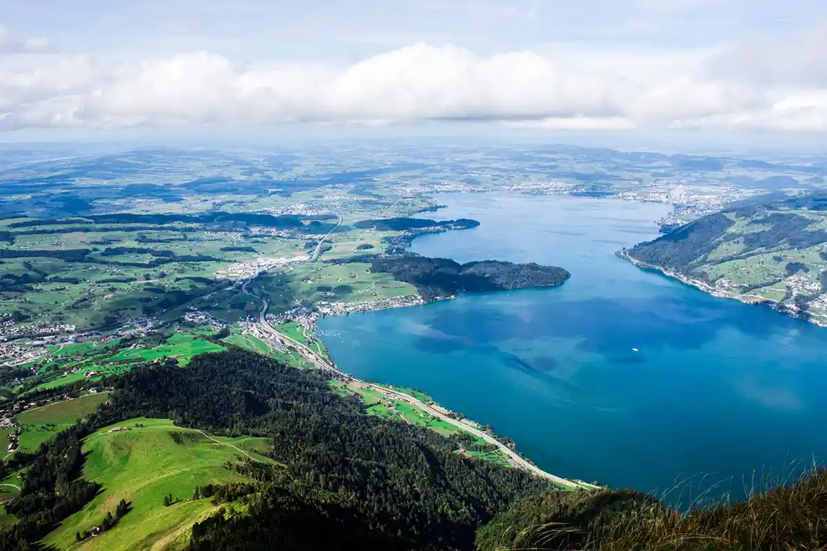 Swiss Nature viewed from the top of Mount Rigi