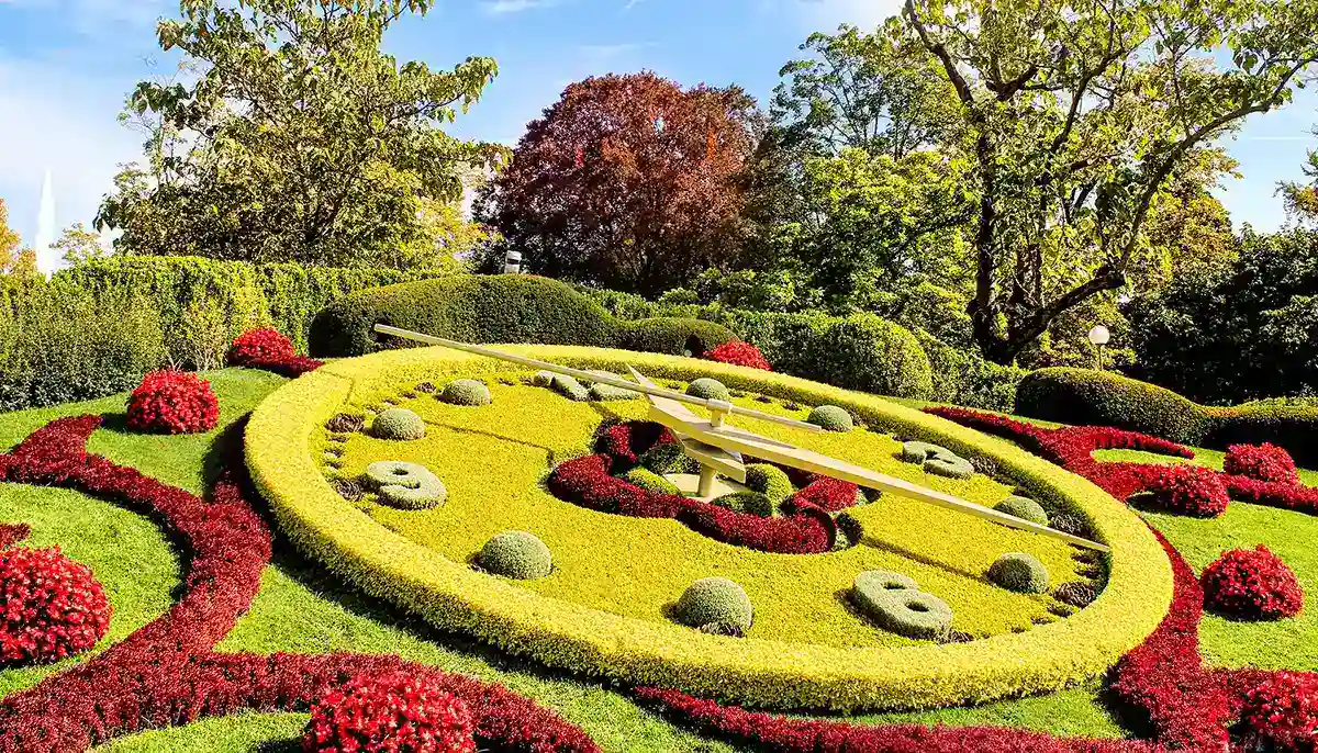 Flower Clock in the English Park Geneva
