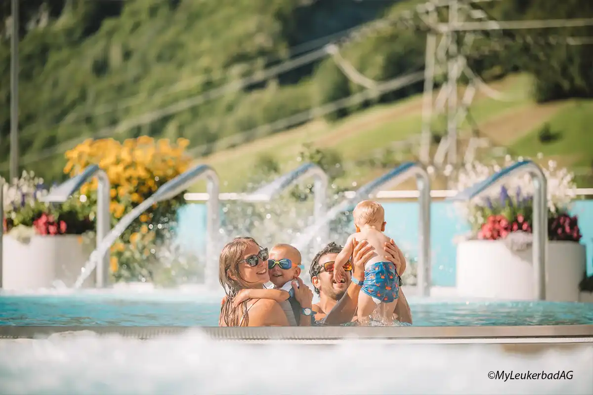 Family in the Pool