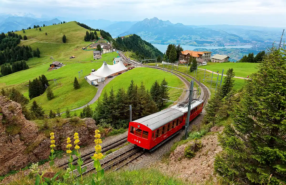Train to Mt. Pilatus in Lucerne