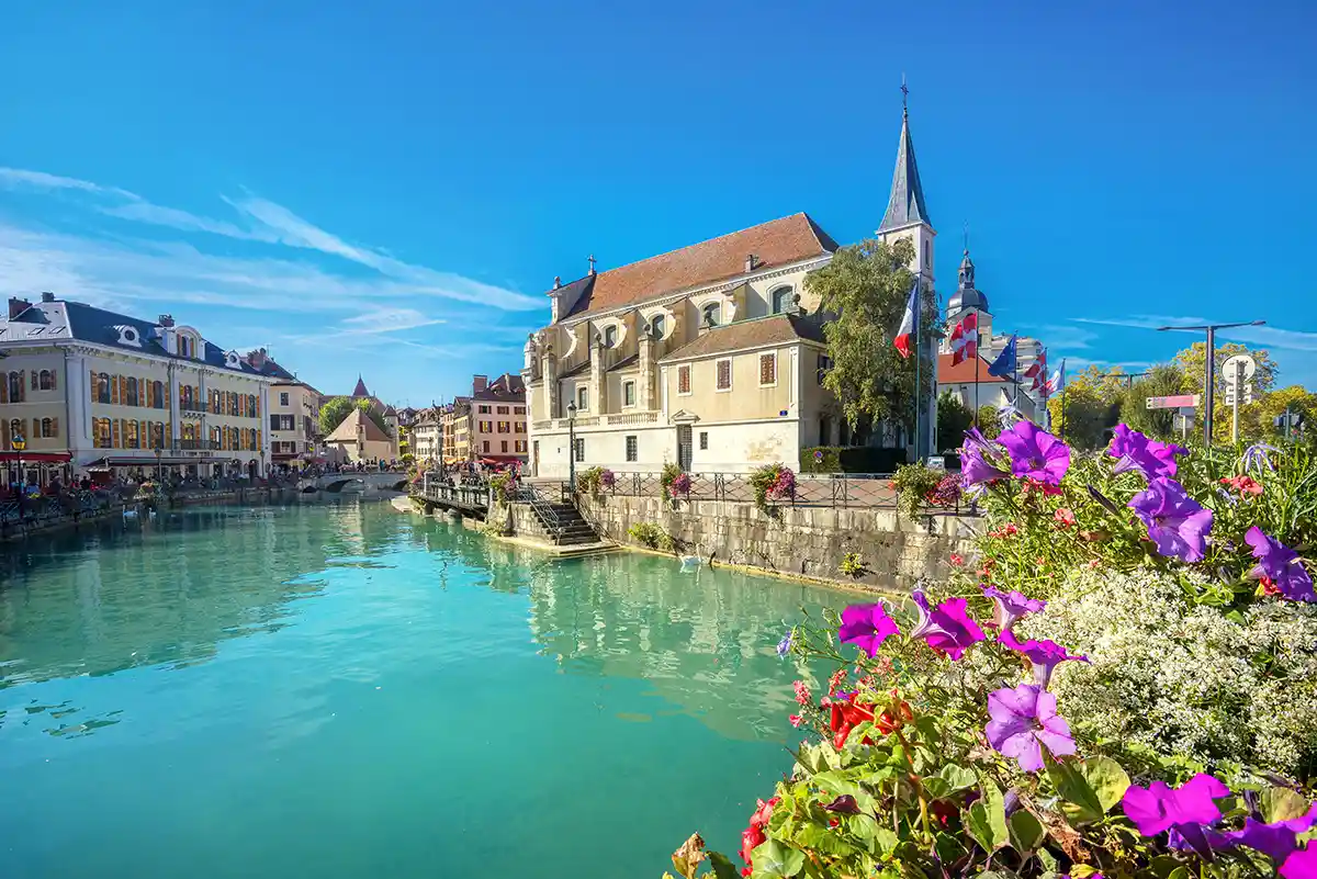 Cityscape with Church of Saint Francois de Sales in Annecy