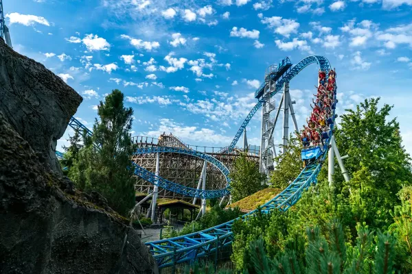 Blue fire megacoaster